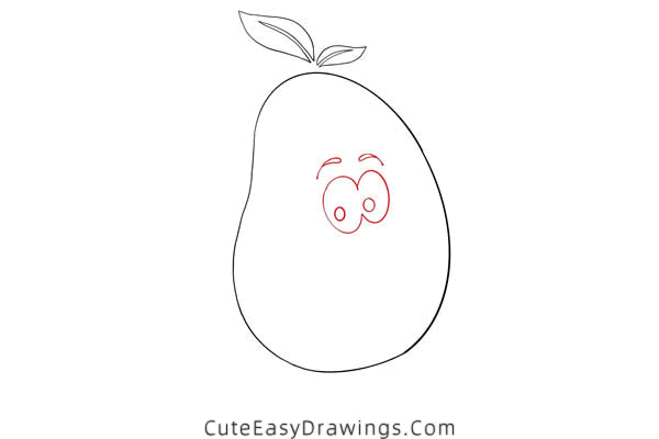 how to draw a mango - www.cuteeasydrawings.com