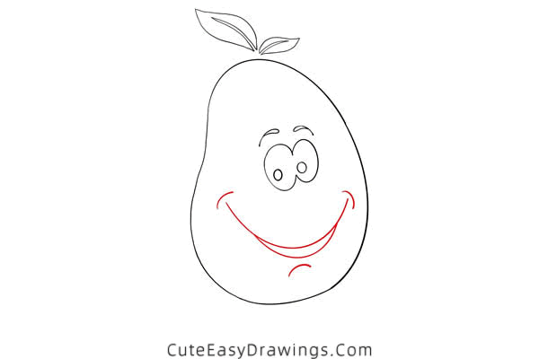 how to draw a mango - www.cuteeasydrawings.com