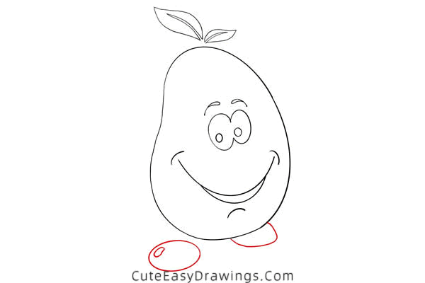 how to draw a mango - www.cuteeasydrawings.com