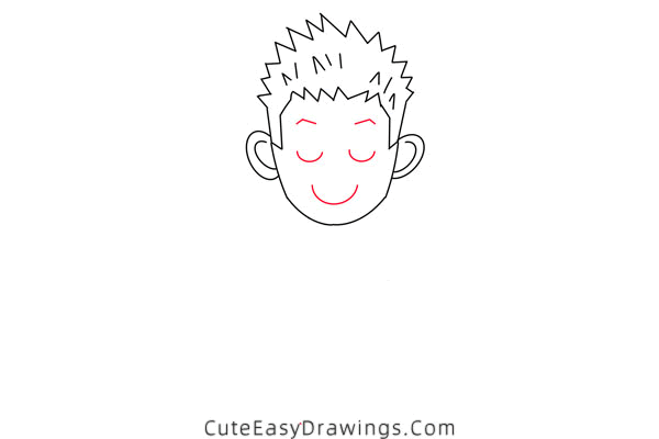 how to draw a japanese man - www.cuteeasydrawings.com