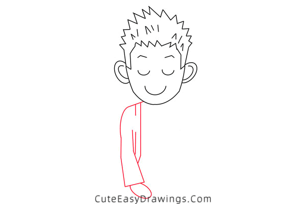 how to draw a japanese man - www.cuteeasydrawings.com