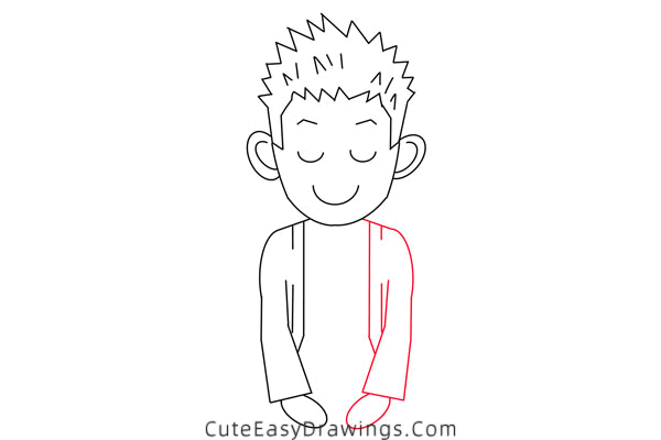 how to draw a japanese man - www.cuteeasydrawings.com