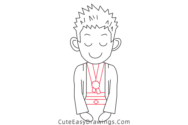 how to draw a japanese man - www.cuteeasydrawings.com