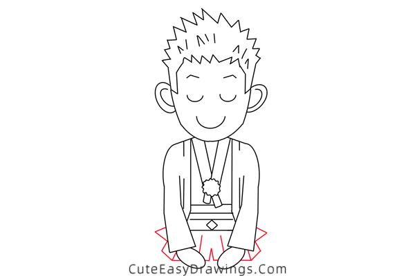 how to draw a japanese man - www.cuteeasydrawings.com