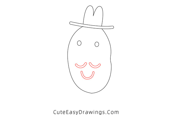 how to draw mr potato from peppa pig - www.cuteeasydrawings.com