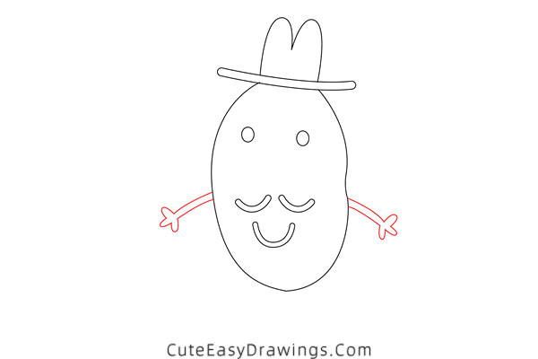 how to draw mr potato from peppa pig - www.cuteeasydrawings.com