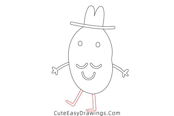 how to draw mr potato from peppa pig - www.cuteeasydrawings.com