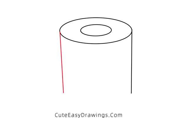 how to draw a toilet paper - www.cuteeasydrawings.com