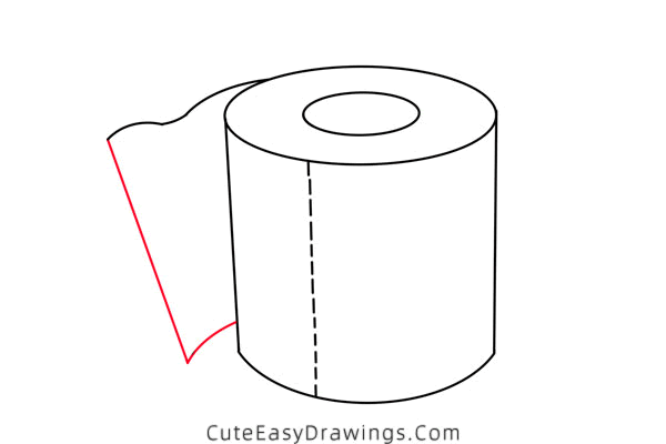 how to draw a toilet paper - www.cuteeasydrawings.com