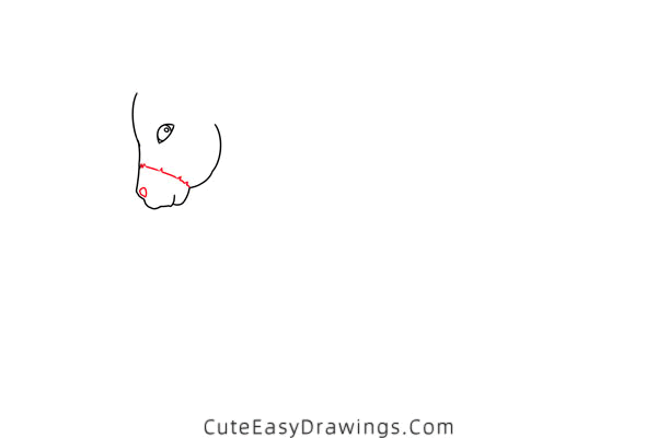 how to draw a donkey - www.cuteeasydrawings.com