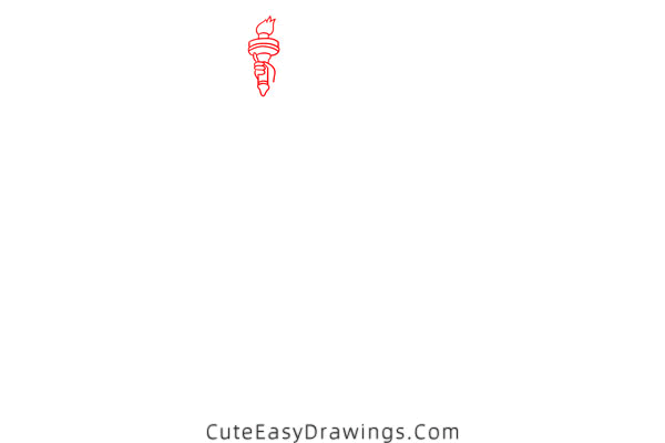 how to draw the statue of liberty - www.cuteeasydrawings.com