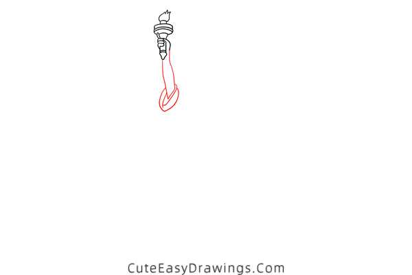 how to draw the statue of liberty - www.cuteeasydrawings.com