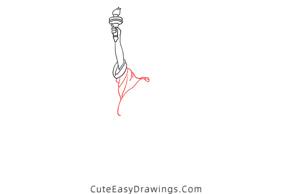 how to draw the statue of liberty - www.cuteeasydrawings.com