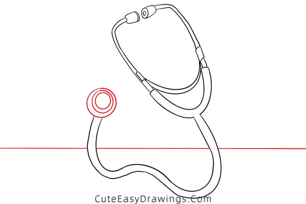 how to draw a stethoscope - www.cuteeasydrawings.com