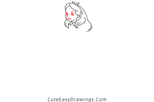 how to draw alice - www.cuteeasydrawings.com