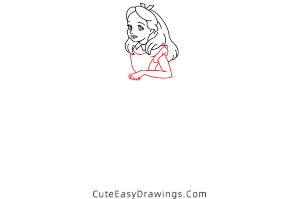 how to draw alice - www.cuteeasydrawings.com