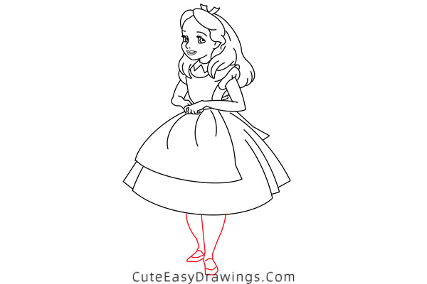 how to draw alice - www.cuteeasydrawings.com