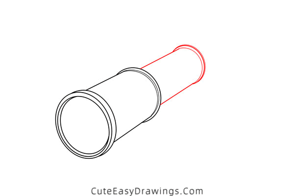 how to draw a telescope - www.cuteeasydrawings.com