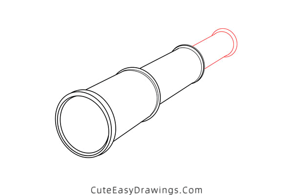 how to draw a telescope - www.cuteeasydrawings.com