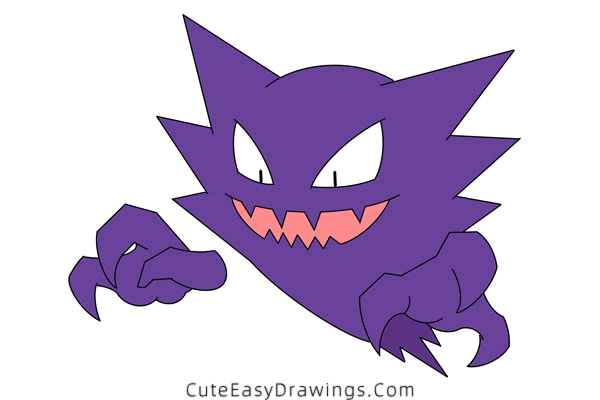 how to draw haunter - www.cuteeasydrawings.com