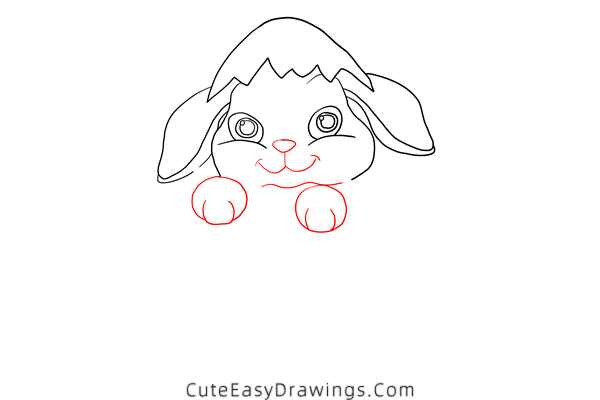 how to draw an easter bunny - www.cuteeasydrawings.com