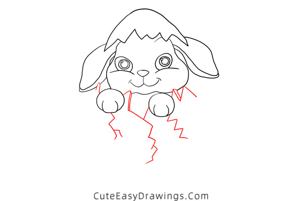 how to draw an easter bunny - www.cuteeasydrawings.com