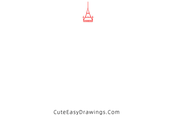 how to draw big ben - www.cuteeasydrawings.com