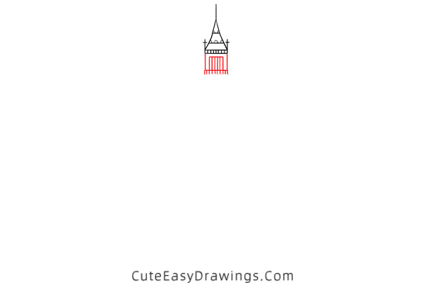 how to draw big ben - www.cuteeasydrawings.com