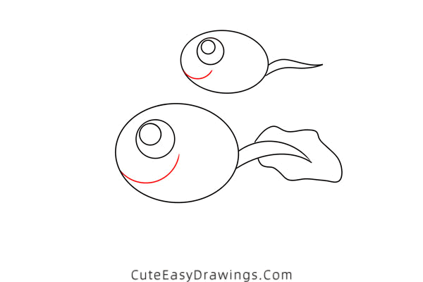 how to draw a tadpole - www.cuteeasydrawings.com