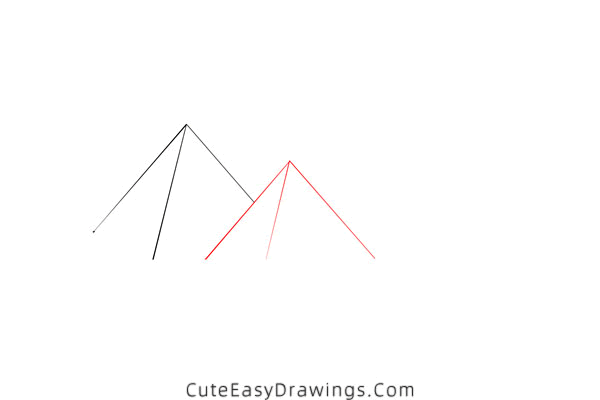 how to draw desert pyramids - www.cuteeasydrawings.com