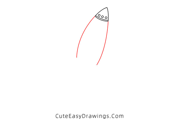 how to draw a rocket ship - www.cuteeasydrawings.com