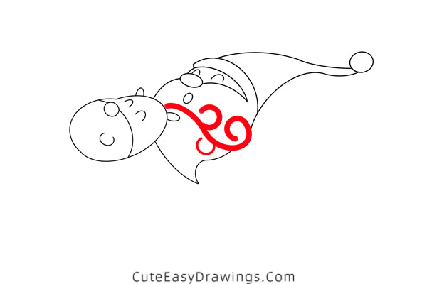 how to draw santa claus and rudolph - www.cuteeasydrawings.com