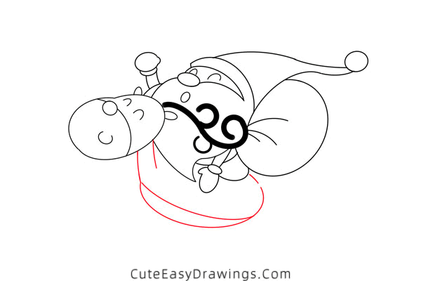 how to draw santa claus and rudolph - www.cuteeasydrawings.com