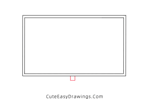 how to draw a computer monitor - www.cuteeasydrawings.com