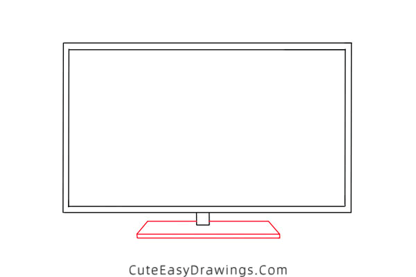 how to draw a computer monitor - www.cuteeasydrawings.com