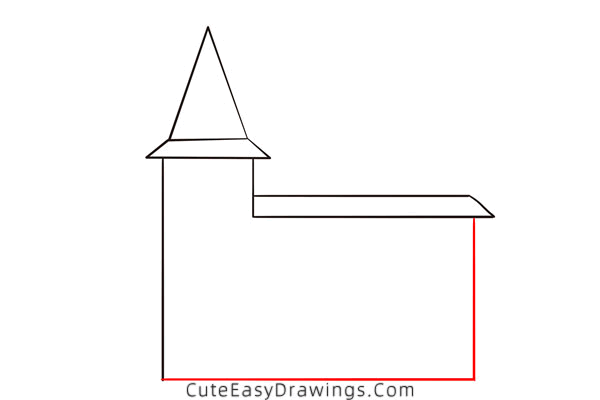 how to draw a house easy - www.cuteeasydrawings.com