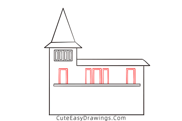 how to draw a house easy - www.cuteeasydrawings.com