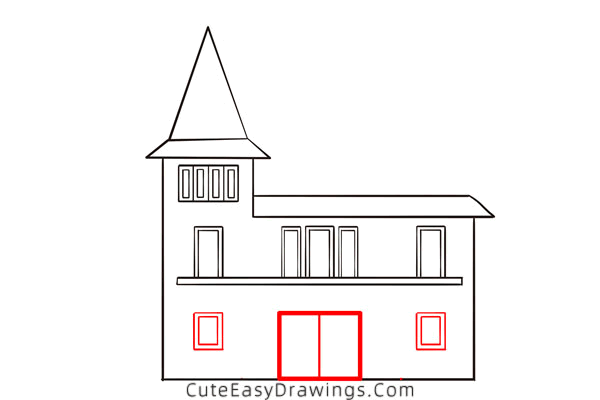 how to draw a house easy - www.cuteeasydrawings.com