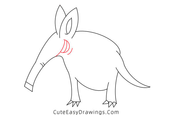 how to draw an aardvark - www.cuteeasydrawings.com