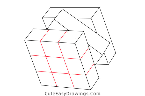 how to draw a rubiks cube - www.cuteeasydrawings.com