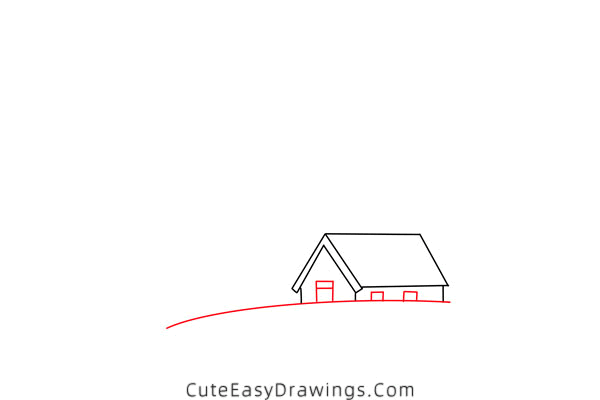 how to draw a winter landscape - www.cuteeasydrawings.com