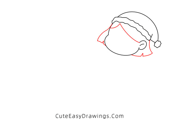 how to draw a girl rolling a snowball - www.cuteeasydrawings.com