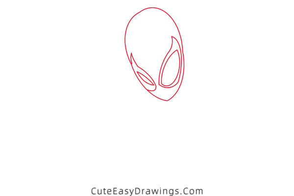 how to draw spider man - www.cuteeasydrawings.com