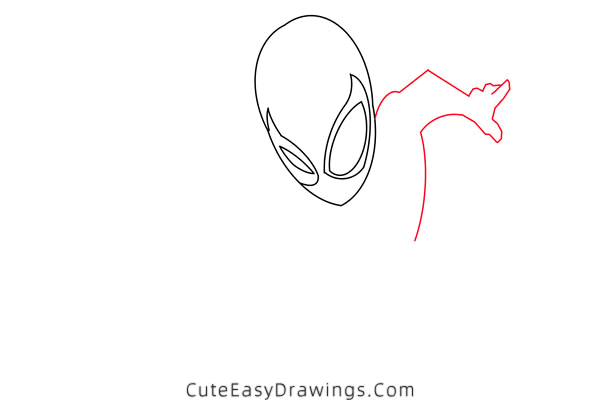 how to draw spider man - www.cuteeasydrawings.com