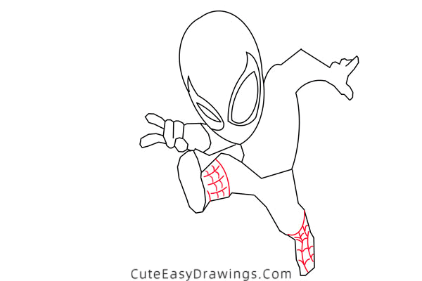 how to draw spider man - www.cuteeasydrawings.com