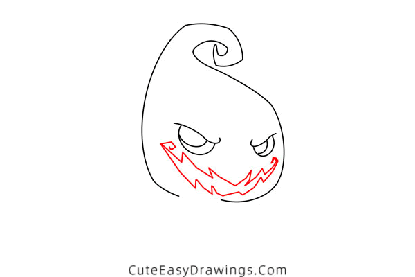 how to draw a halloween ghost - www.cuteeasydrawings.com