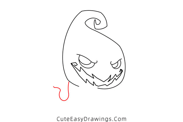 how to draw a halloween ghost - www.cuteeasydrawings.com