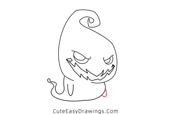 how to draw a halloween ghost - www.cuteeasydrawings.com