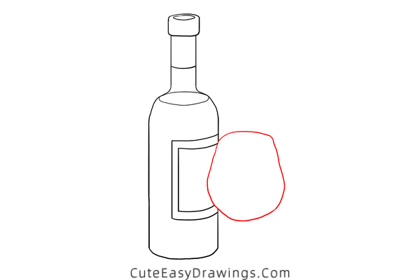 how to draw red wine - www.cuteeasydrawings.com