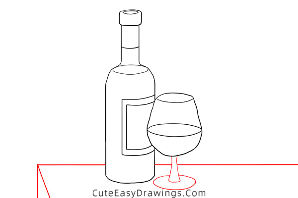 how to draw red wine - www.cuteeasydrawings.com